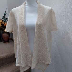 Dress Barn woman dress cover up Size 18/20 Tan/ Cream weding formal, casual gift